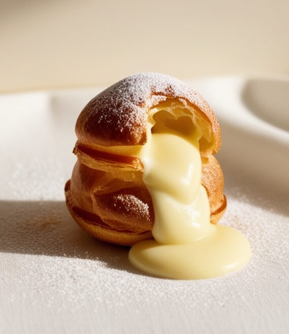 Leonardo_Phoenix_09_A_delicate_goldenbrown_profiterole_sits_at_1